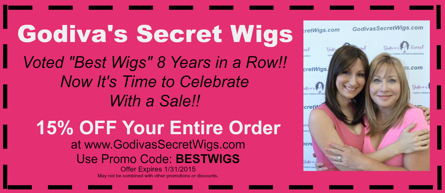 Godiva's Secret Wigs Voted "Best Wigs" for 8 Years